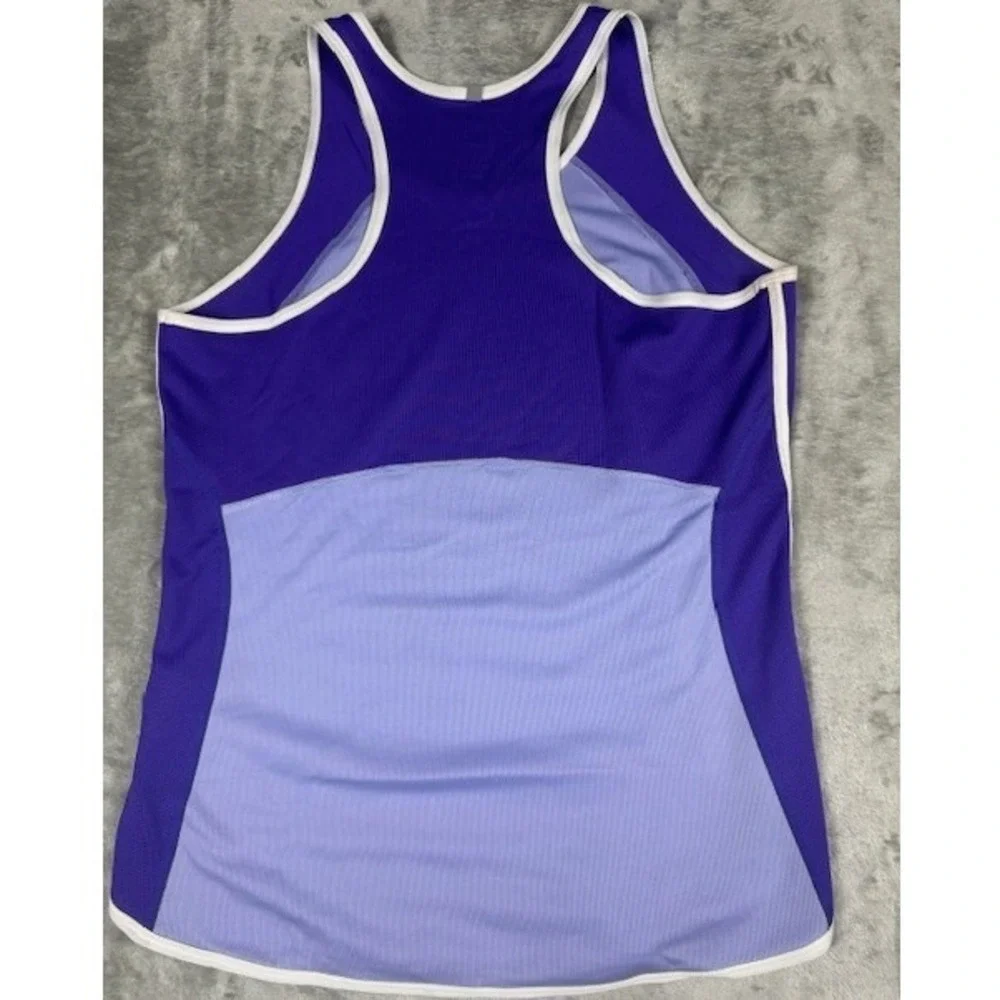 Nike Tank Top Womens M Dri-FIT Racerback Purple Colorblock‎ Athletic Workout